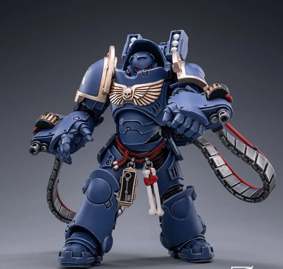 JOYTOY Warhammer 40K Action Figures 1/18 Ultramarines Aggressors Brother Cicero Model Toy Boy Gifts 3.75inch