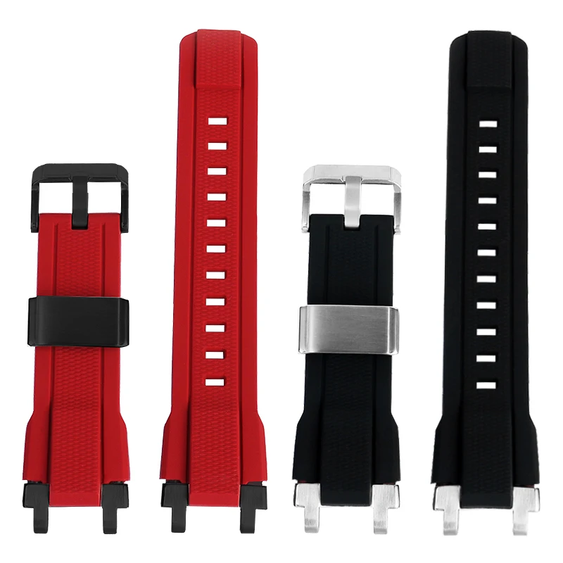 For G-SHOCK Casio Watch MTG-B1000 G1000 Series Modified Resin Rubber Strap Silicone Solid Steel Linker Watch Band Black Blue Red