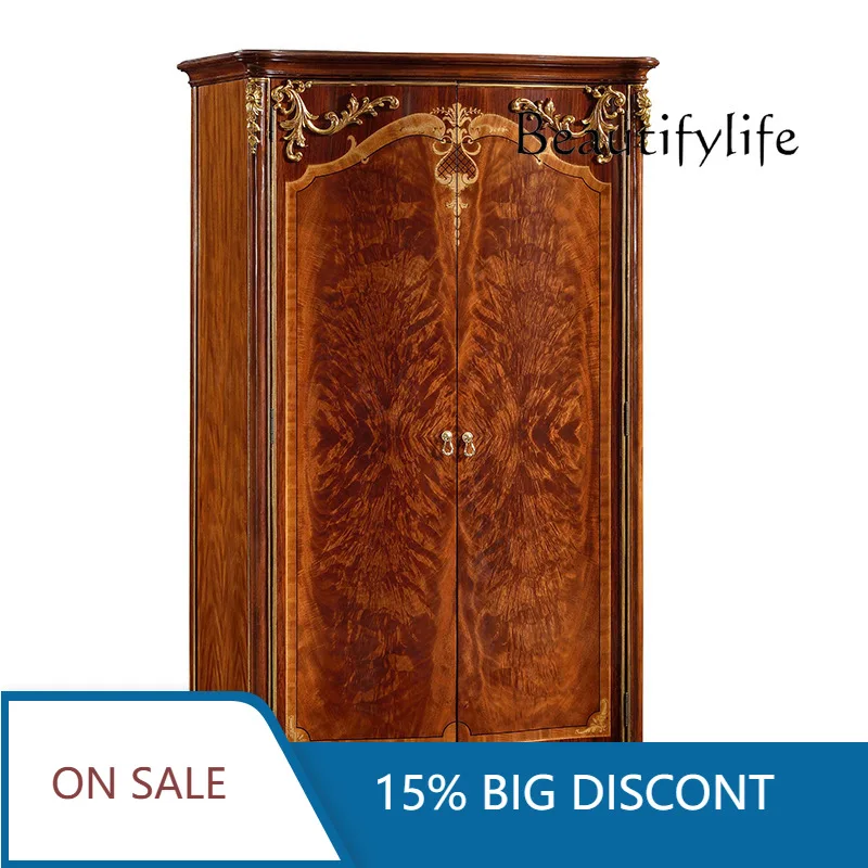 

Новый китайский классический шкаф из массива дерева с резьбой, двустворчатый, дизайнерский, модный, высококачественный X