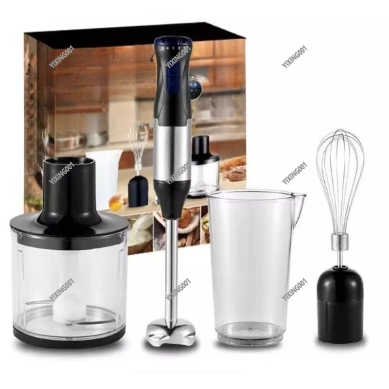 4-in-1 Hand Blender 5 Speed Mixer Food Processor Egg Beater Meat Grinder Baby Food Maker Kitchen Multifunctional Tool