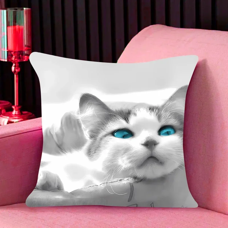 Home decor Pillow Cover iving room bedroomo office car 50x50 Dakimakura cat Luxury Fashion Throw Pillows Square Pillowcase