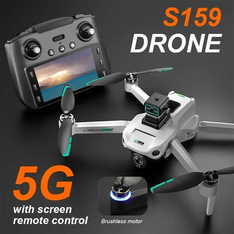 Drone professionnel avec caméra 8K, photographie aérienne à quatre axes avec écran, télécommande, 5G, WIFI, GPS, FPV, RC, 5000m, Ed48.New2024