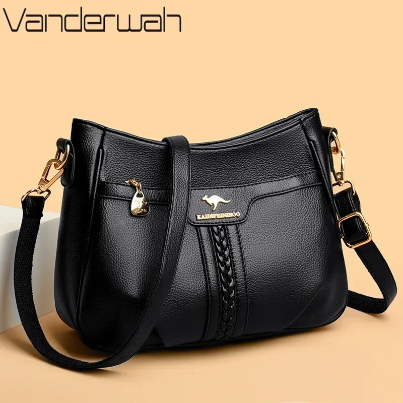 

Genuine High Quality Soft Leather Women's Handbag Trend Designer Female Crossbody Bag Casual Shoulder Messenger Handbags 2024