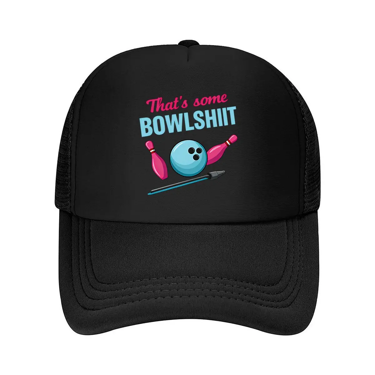 That'S BOWLSHIT Fun Bowling Baseball Cap - Adjustable, Lightweight , Durable, Casual Style for All S 2026 Mesh Baseball Cap