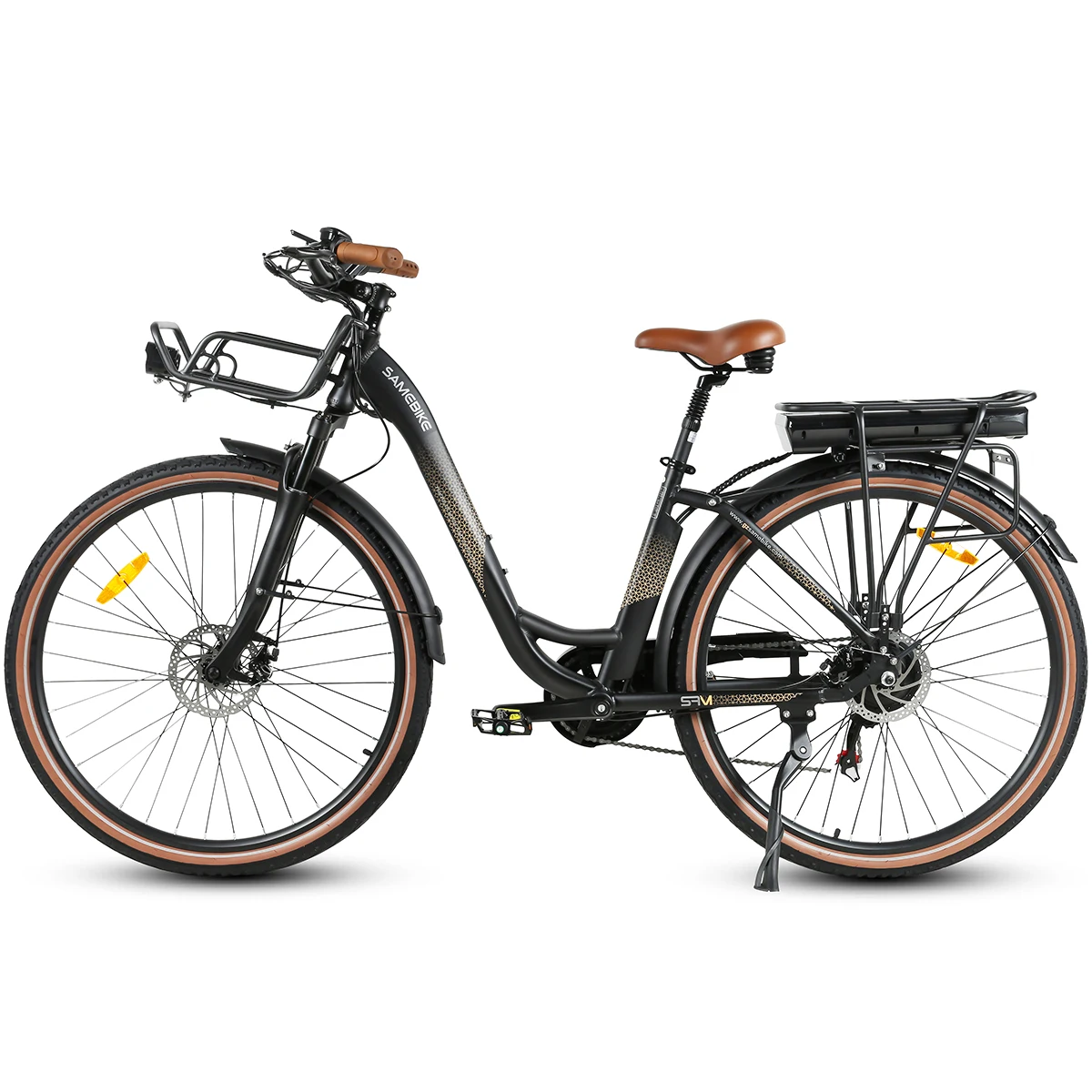 Samebike RS-A07 Elektrische Fiets voor Volwassenen, 28 inch City E-bike met 36V 13Ah Lithium Batterij 25km/u