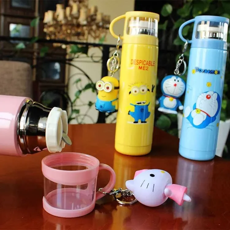 Hello Kitty Anime Peripheral Kawaii Cute Cartoon Water Bottle Creative Water Cup with Cover Children\'s Thermos Cup Holiday Gift