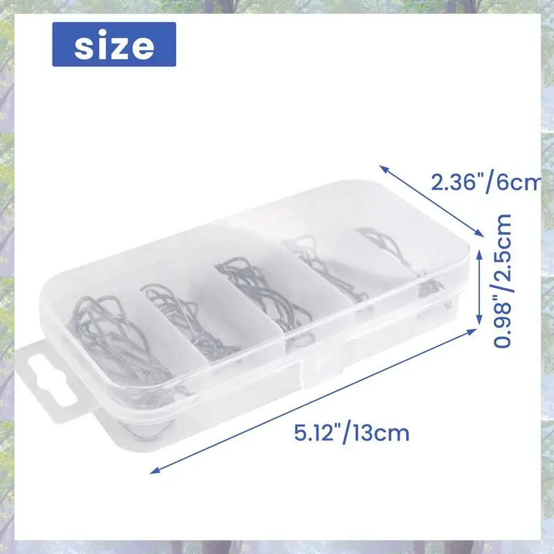 جديد وصول 51 قطعة خطاف الصيد عالية الكربون الصلب دودة سينكو الطعم تهزهز خطاف الصيد مع صندوق بلاستيكي