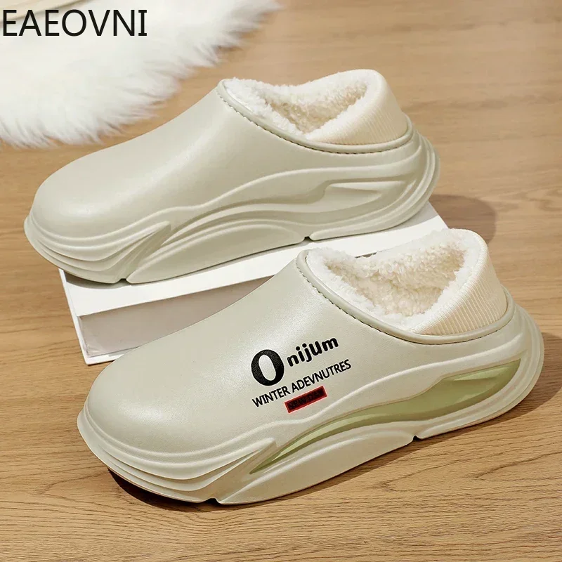 2024 New Fashion Cotton Slippers Men Winter Warm Home Mans Shoes Waterproof Casual Slippers for Man Indoor Slip-on Keep Warm