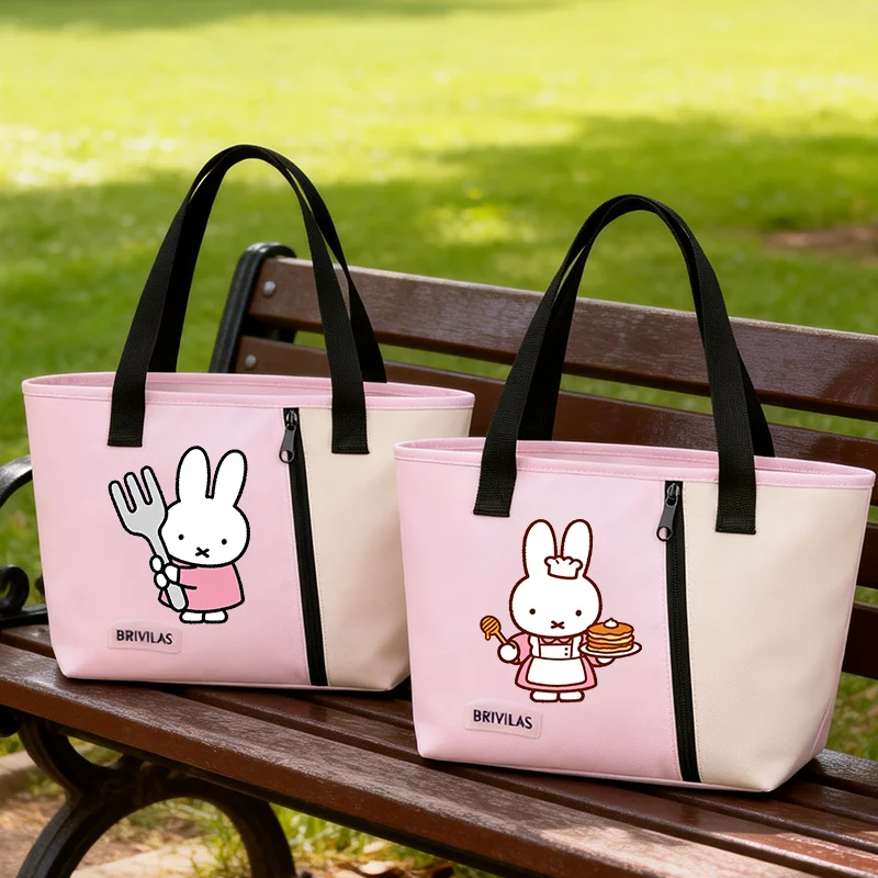 

Miffys Lunch Bag Cute Cartoon Rabbit Insulated Pouch Outdoor Picnic Portable Large Capacity Bento Bags Insulation Handbag Gift