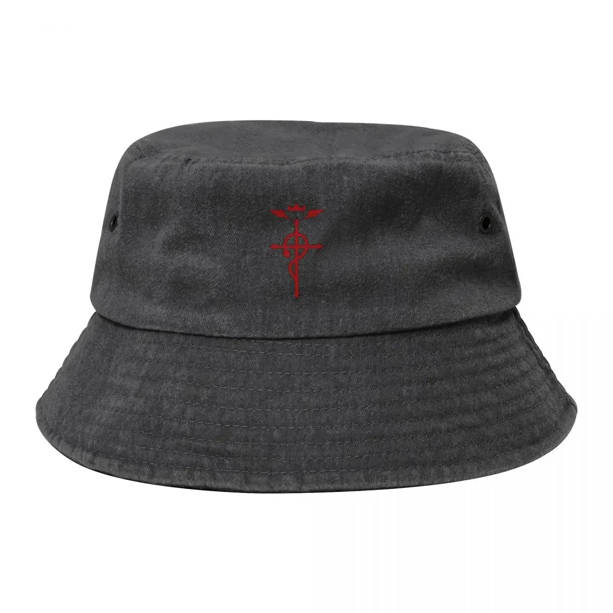 Fullmetal Alchemist - Flamel Insignia (Red) Bucket Hat Beach Bag Luxury Cap Hip Hop Caps For Men Women's