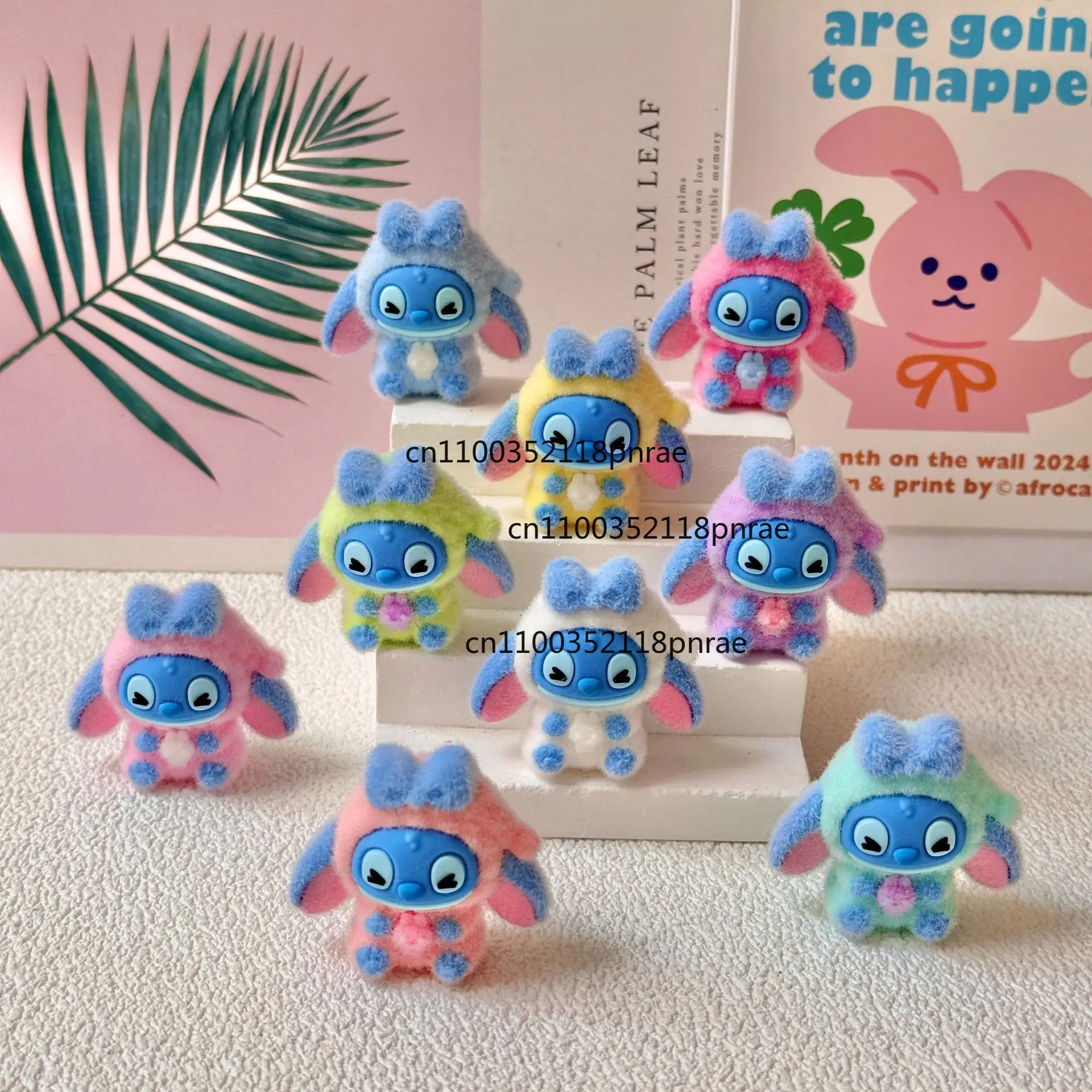 2025 9개/세트 미니 스티치 피규어 장난감 만화 피규어 데스크탑 장식 모델 장식품 남아 여아 크리스마스 선물