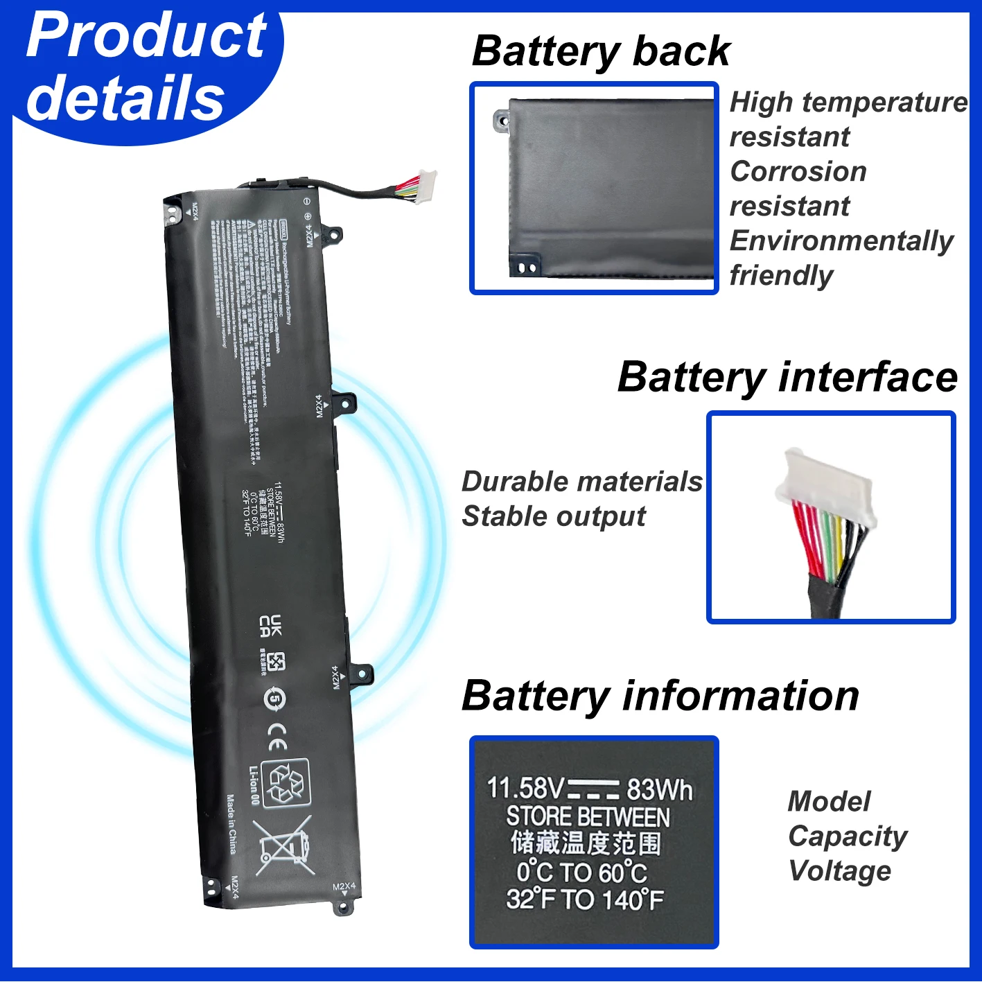 11.58V IR06XL m02029-005 Battery For HP ZBook Power G7 G9 G10 Mobile Workstation/ZBook Power G10 A Series M01523-2C1 IR06083XL
