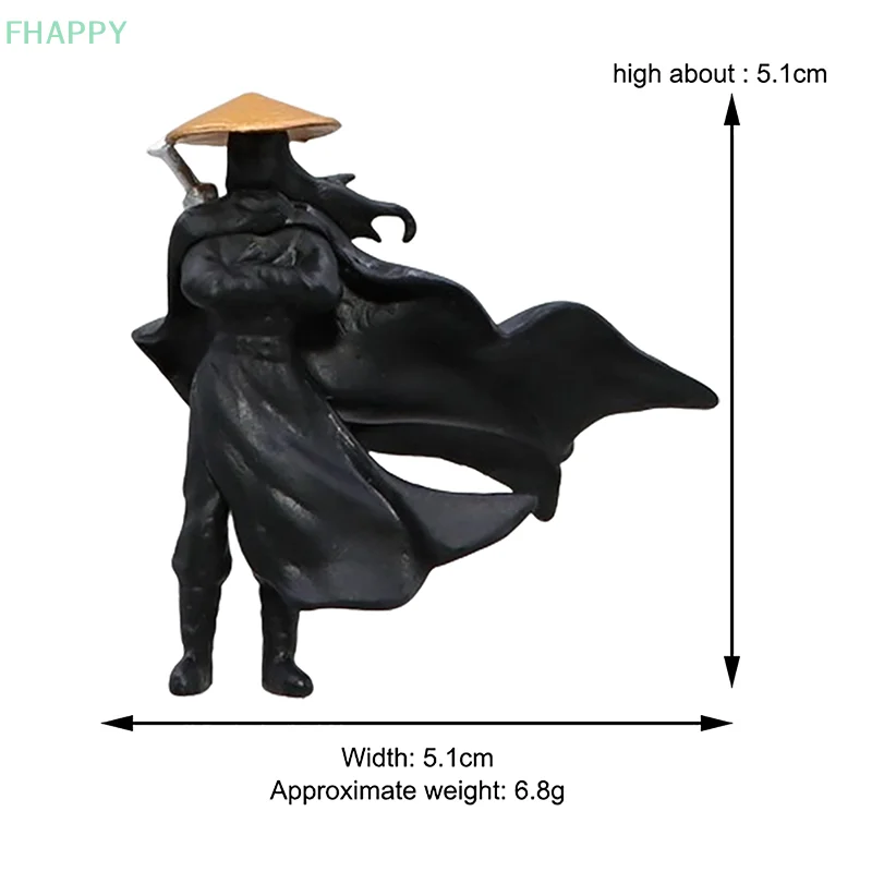 1PC Fairy Garden Miniatures Cool Chinese Kung Fu Swordsman Figure Sand Table Layout Mini Landscape Supplies Desk Decoration