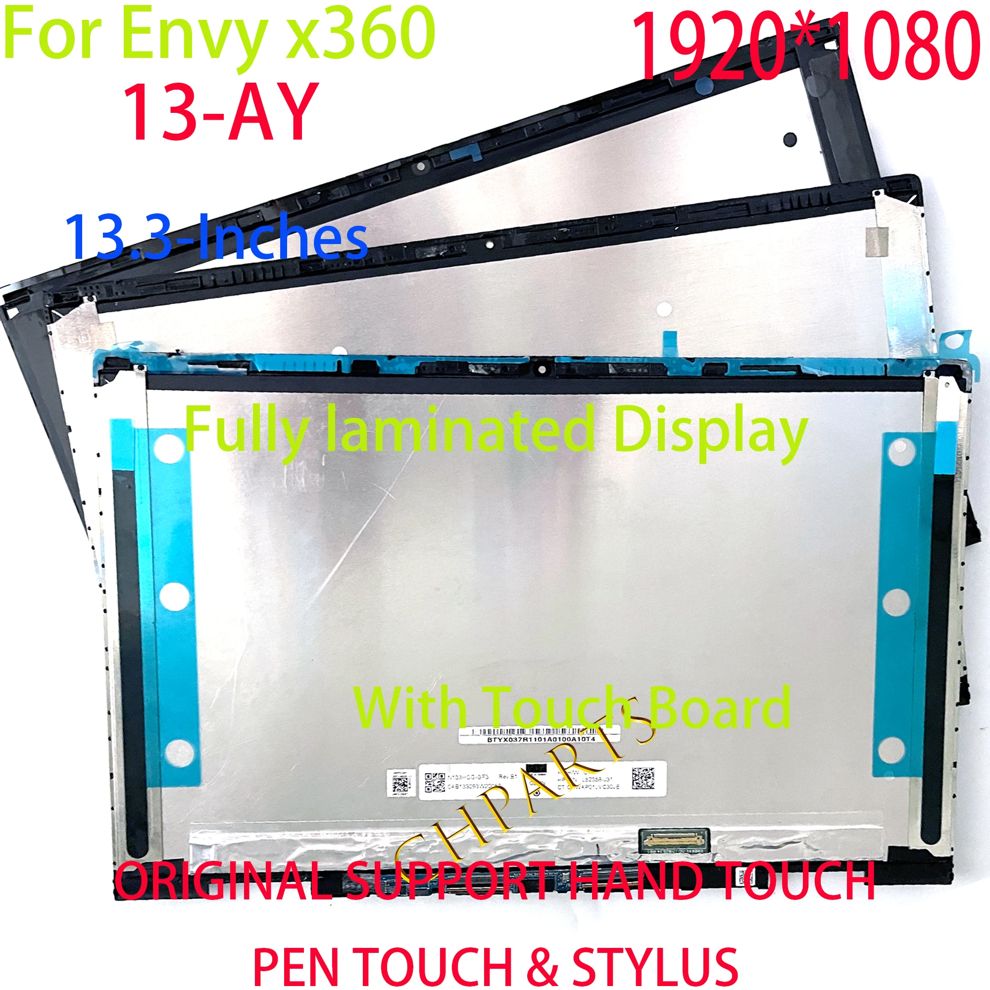 For HP ENVY X360 13-AY 13-ay0067nr L94493-001 NV133FHM-N5T NV133FHM-A1A B140HAT04.1 LCD Touch Screen Display Assembly TPN-C147