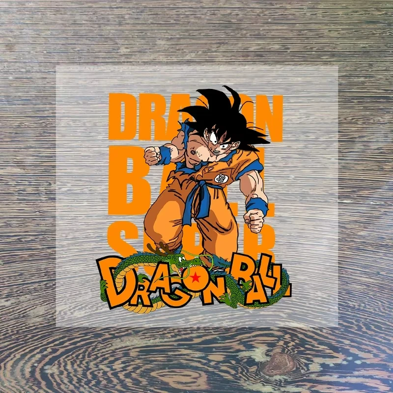 2pcs Dragon Ball Clothes Sticker Son Goku Patches Cartoon Iron on Clothing Patches Heart Transfer Applique Hot Thermal Sticker