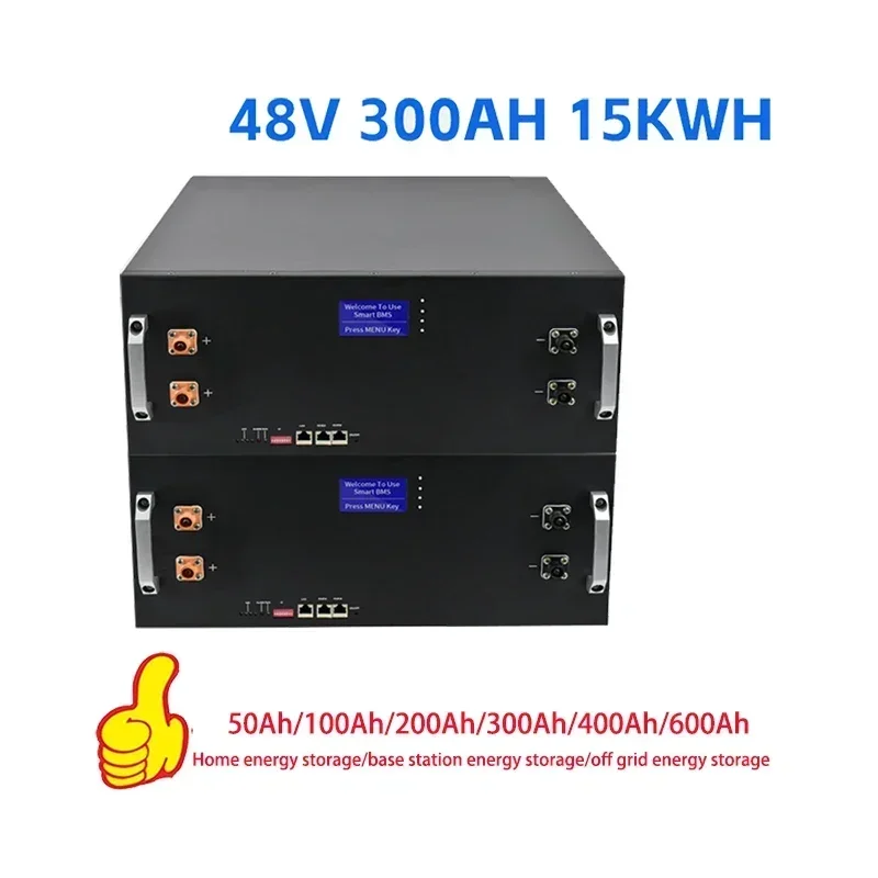 

2pcs 48V300Ah Rack Mounted Communication Base Station Cabinet Solar Energy Storage Power Supply 15kw Lithium Iron Phosphate