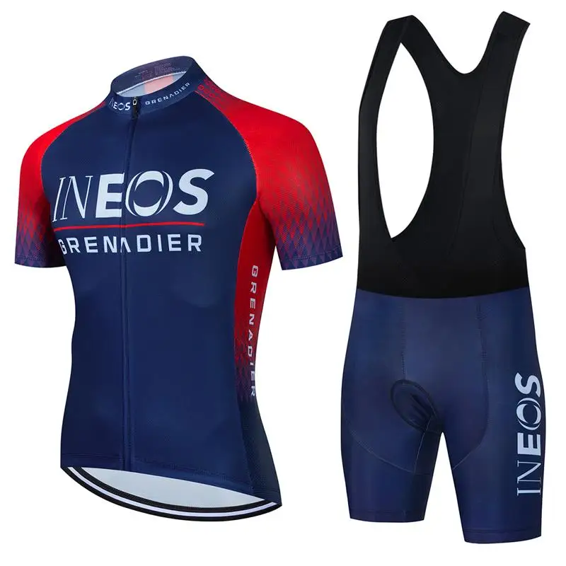 INEOS 2025 Men's Bike Clothing Jersey Set Clothes Professional Shirt Summfer Uniform Cycling Jerseys Set MTB Bicycle Sportswear