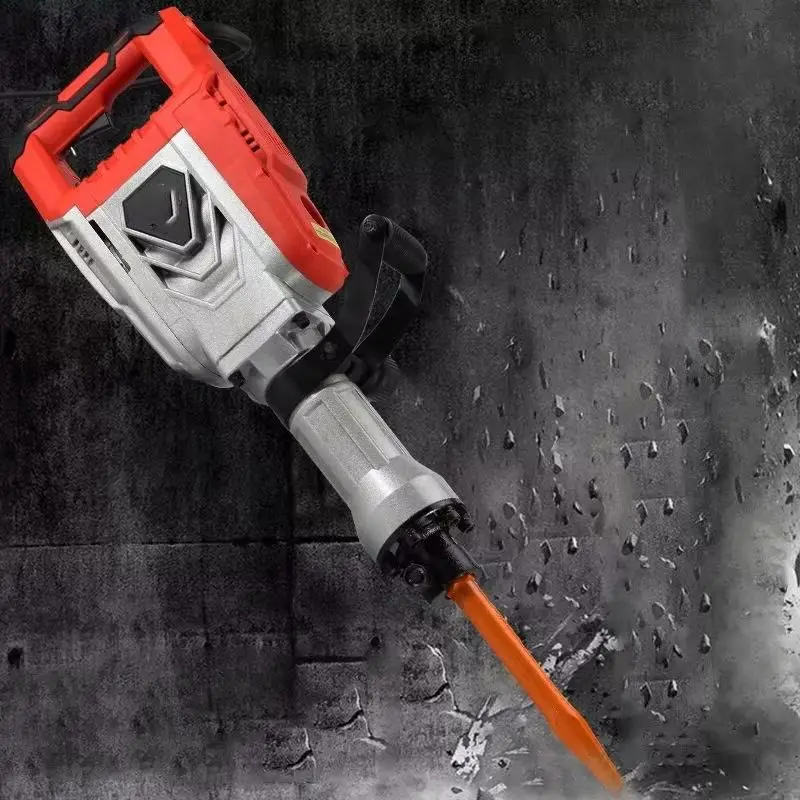 Martillo Demoledor Eléctrico Industrial de 3000W, Cilindro Grande, Alta Potencia, Rompedor de Ranuras para Paredes de Concreto Duro