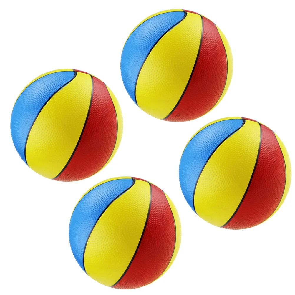 4pcs 8.5 인치 작은 풍선 공 해변 장난감 어린이 3 색 PVC 농구 장난감 실내 야외 놀이