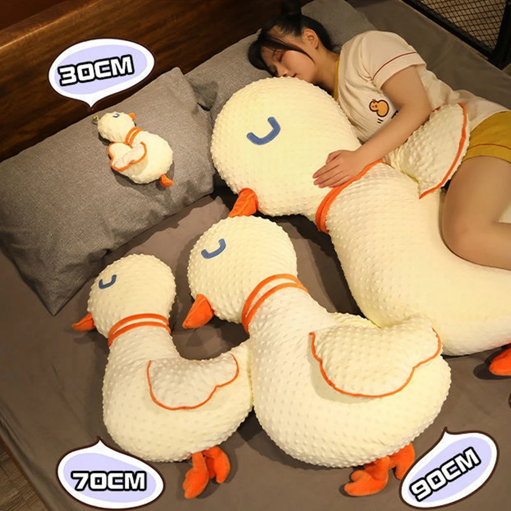 30CM Pellet Velvet Cute Duck Plush Toy Simple Exquisite Sleep Accompany Little White Duck Doll Festival Gifts For Children's