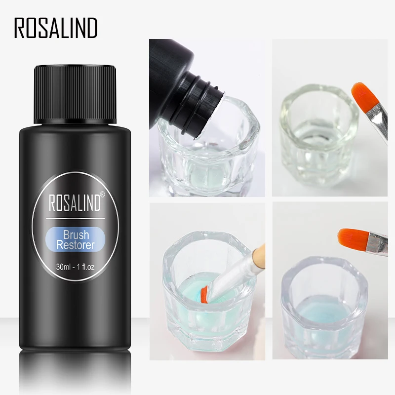 ROSALIND-limpiador de superficie de uñas, Gel UV, esmalte de uñas, cepillo adhesivo, restaurador, arte de uñas, removedor de maquillaje, manicura, líquido Acrílico