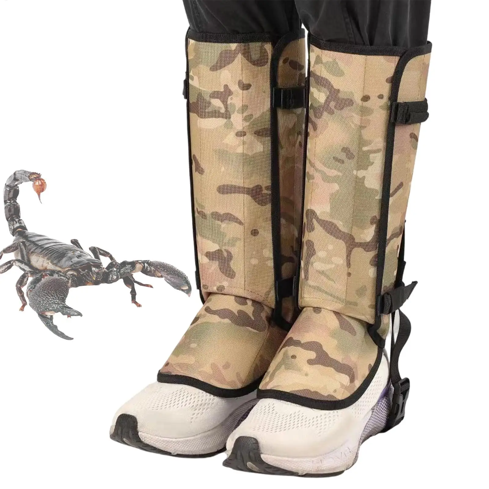 Adjustable Strap Snake Gaiters Anti Snake Bite Leg Protection Guards for Men Women Hikers Farmers Campers Fishermen Gardeners