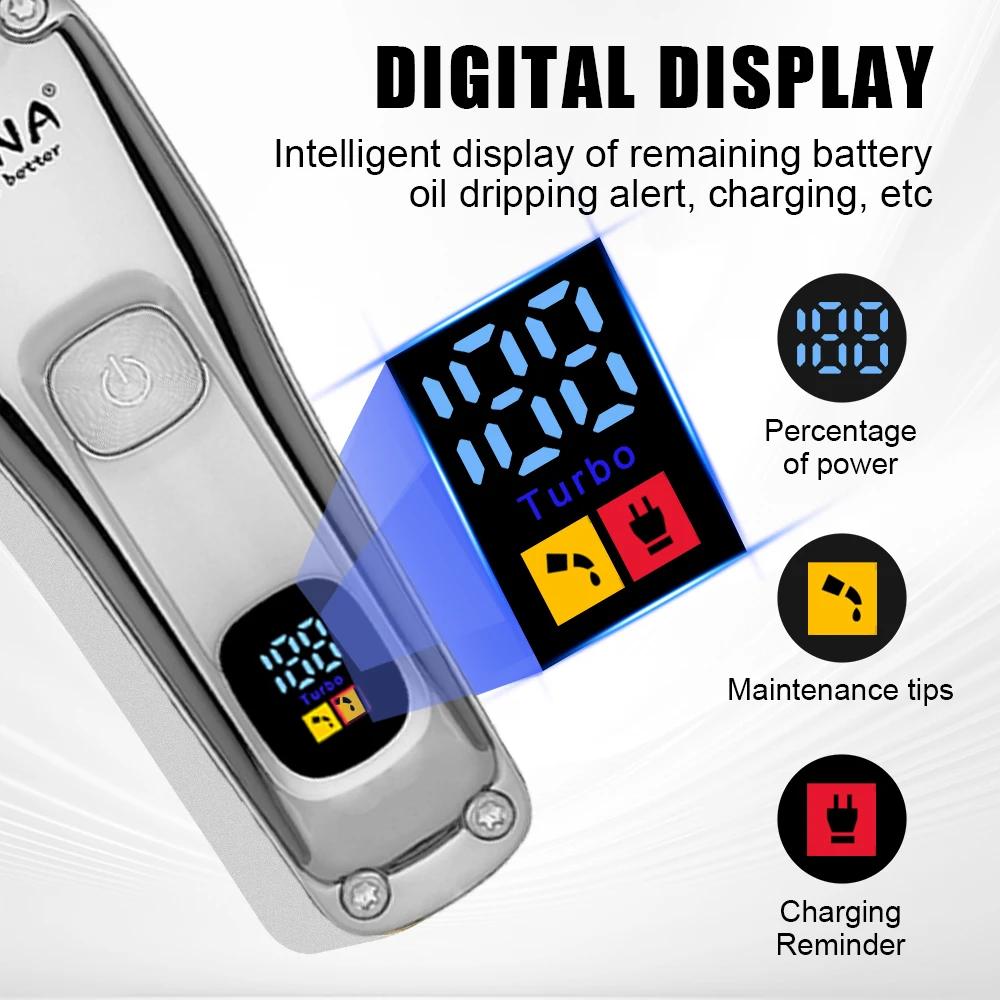 Hyena tondeuse à cheveux barbier professionnel tondeuse sans fil moteur magnétique tondeuse hommes coupe-cheveux 9000 tr/min Machine de coupe de cheveux