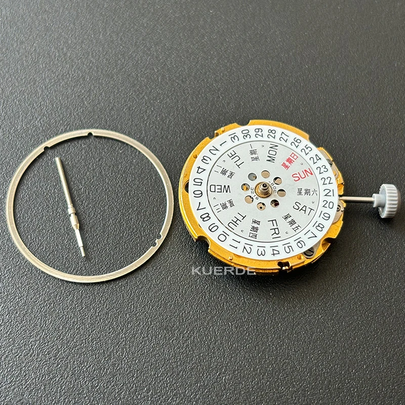 Original Japan For MIYOTA 8200 8205 8215 Golden Double Calendar Automatic Movement 21 Jewels Watch Replacement Spare Parts