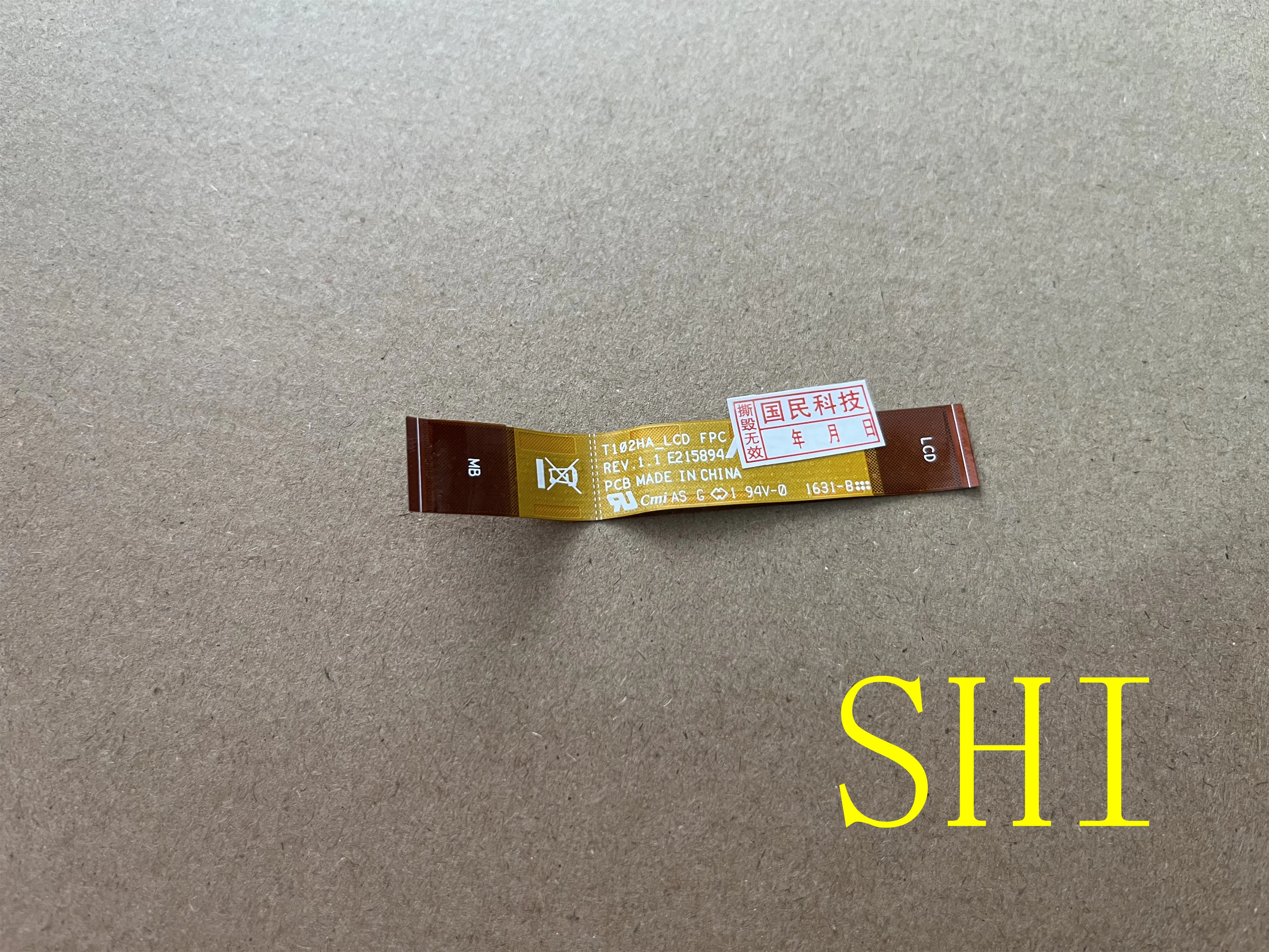 Timport HA Original utilisé pour LCD Flex Cable Tablet Bali Timport H Timport HAN T102HA-LCD FPC Rev.1.1 E215894 TESED OK