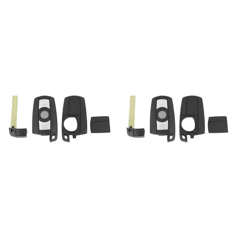 

2 чехла для дистанционного ключа Smart Key Shell Blade Fob для BMW 1 3 5 6 серии E90 E91 E92 E60 KR55WK49123 2006-2011 гг.