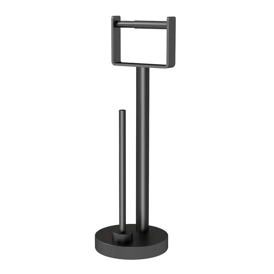 

Toilet Paper Holder Stand up with Storage, Bathroom Weighted Base Floor Toilet Paper Roll Holder Free Standing for 3 Rolls, Matt