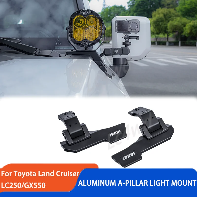 LC4WD 4x4 Exterior Accessories IRURI Aluminum A-Pillar Light System Spotlight Mount Bracket For Toyota Land Cruiser LC250 GX550