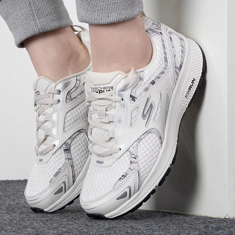 Skechers Damen Sneakers Sommer Mesh atmungsaktive Freizeit laufschuhe leichte stoß dämpfende Jogging schuhe