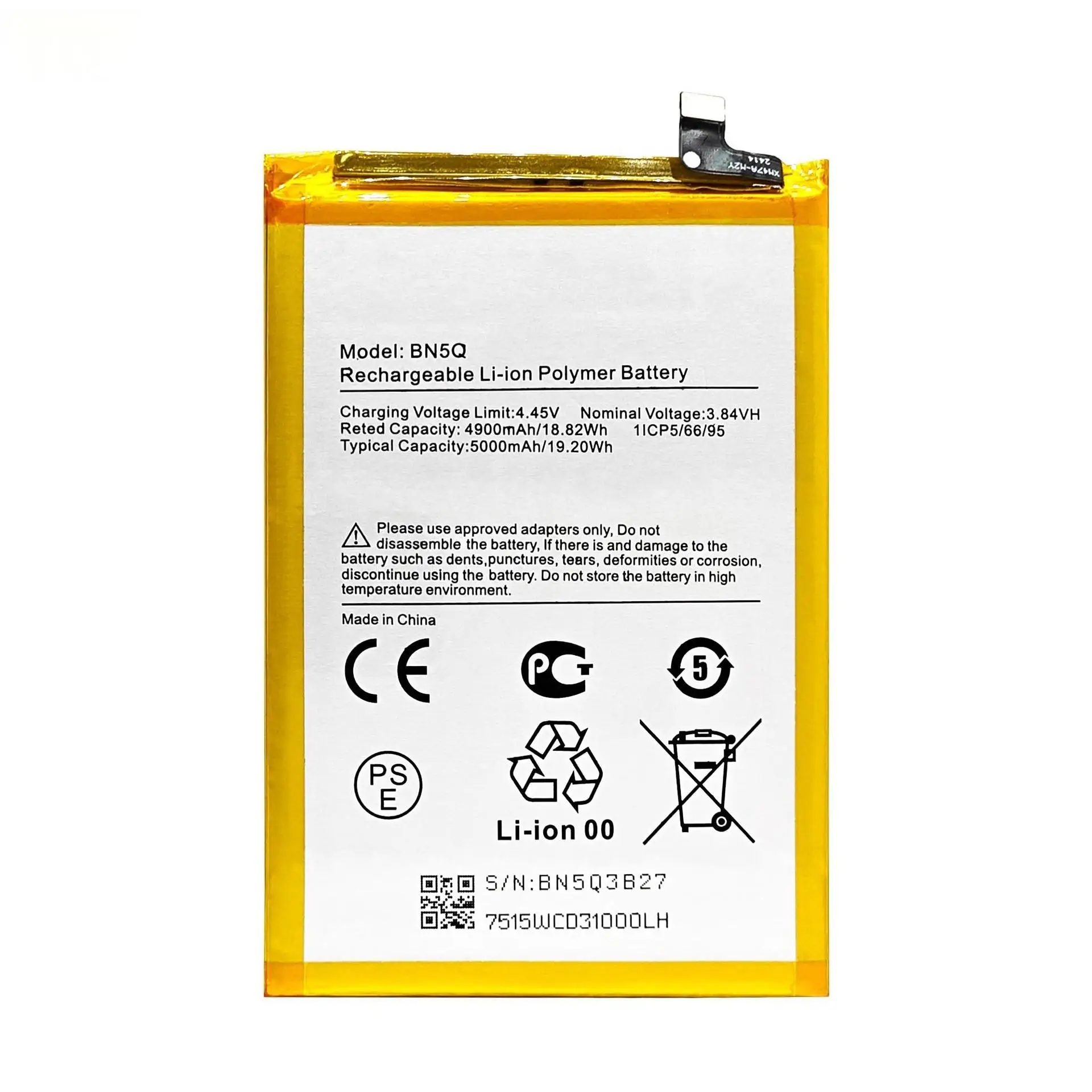 5000mAh BN5Q For Redmi 12C/Redmi 13C/Poco C65/Poco M6 5G/23100RN82L/2310FPCA4G/23128PC33I Mobile Battery Replacement Batteries