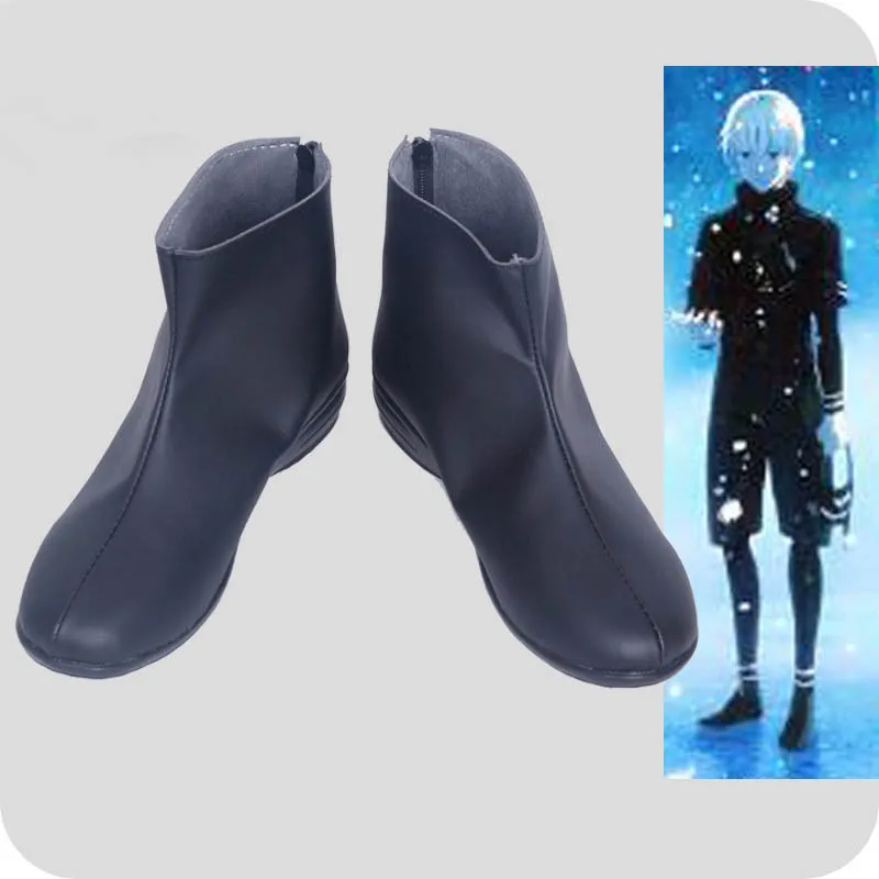 

Anime Tokyo Ghoul Kaneki Ken Cosplay Shoes PU Leather Boots Halloween Carnival Prop Custom Made