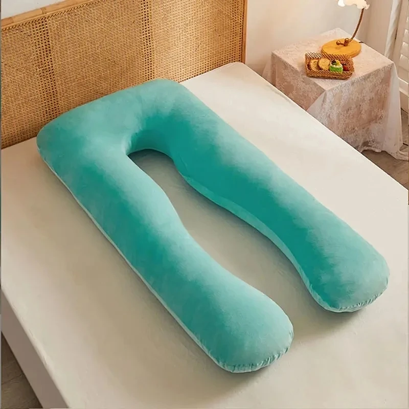 

Solid Color U-shaped Pregnant Women Pillow Side Sleeping Waist Protect Pillow Multifunctional Pregnancy Abdominal Support Pillow