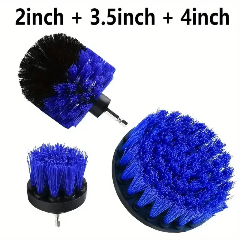 3-teiliges Bohrbürsten-Set, Power-Schrubber, Reinigungsbürsten-Werkzeugset für Fugen, Böden, Badewannen, Duschen, Fliesen, Badezimmer, Küche, Oberflächen – Detail 11