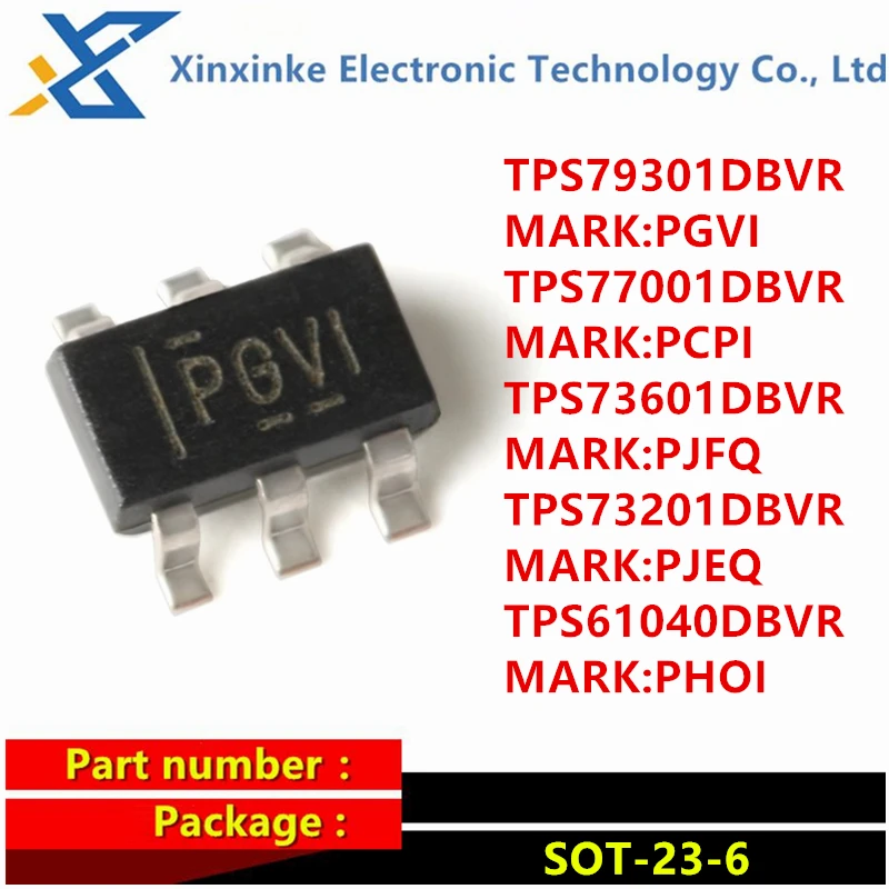 5PCS TPS79301DBVR TPS77001 73601 73201 61040DBVR SOT23-6 PGVI PCPI PJFQ PJEQ PHOI Single Output Low Dropout Linear Regulator LDO