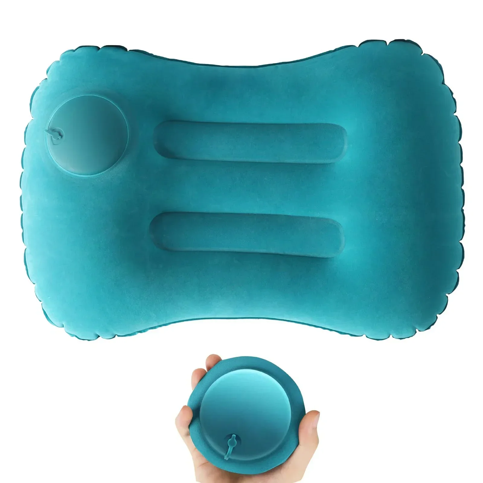 

1PCS Inflatable pillow camping pillow no need to inflate car lumbar pillow suitable neck and waist support camping equipment