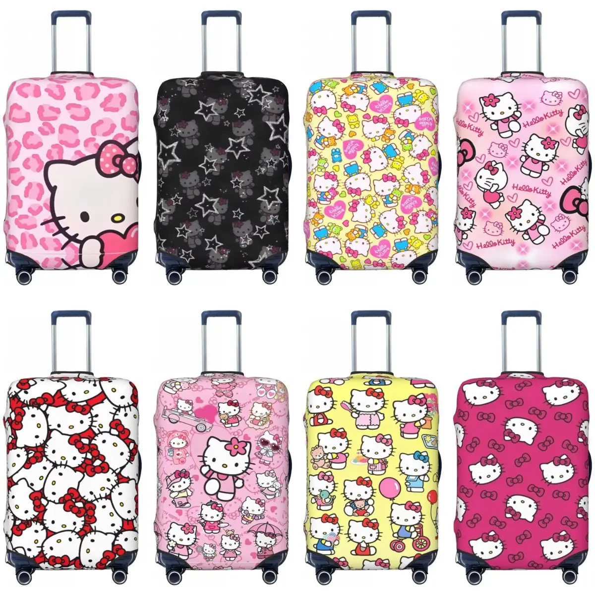 Hello Kitty Suitcase Cover Holiday Fun Cartoon Animal Customized Any Color Luggage Case Travel Protector