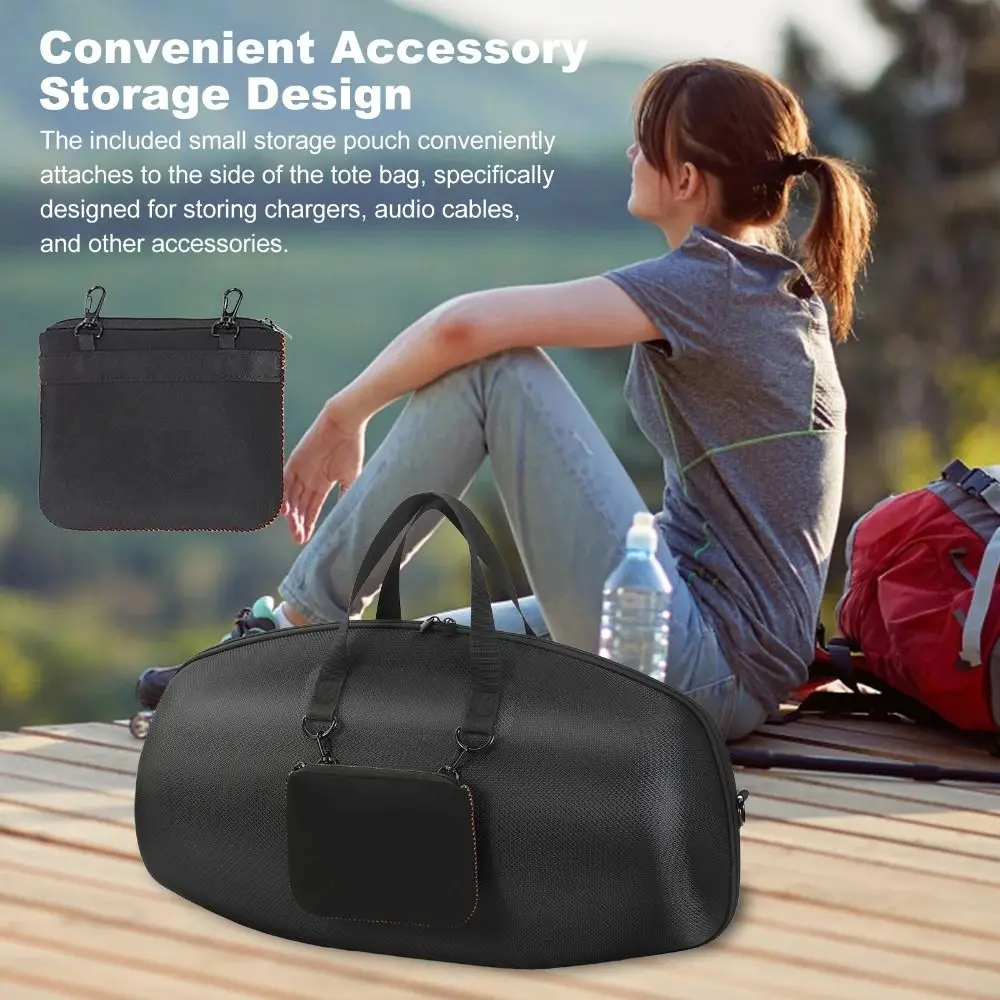 

1Pcs Travel Protect Speaker Storage Case Hard With Removable Shoulder Strap Hard Travel Case Waterproof Carrying Cover
