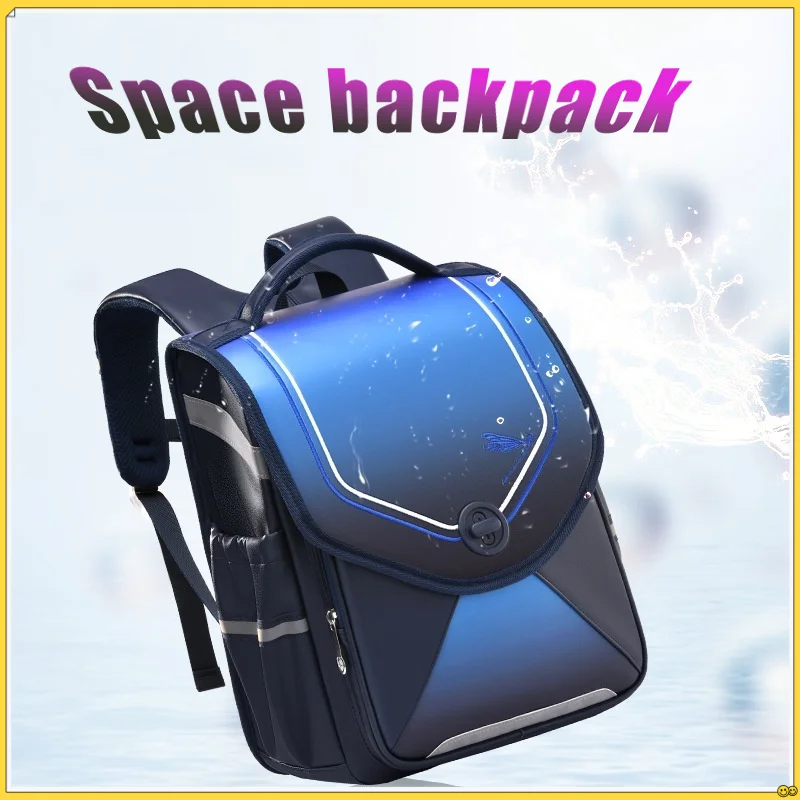 

Новый детский рюкзак из ткани Оксфорд с откидной крышкой, водонепроницаемая студенческая сумка большой емкости, модная креативная защита для плеч