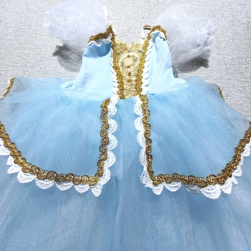 Strój do tańca dla dzieci, kostium Jezioro Łabędzie, tutu dla dorosłych, sukienka na ramiączkach, mały łabędź