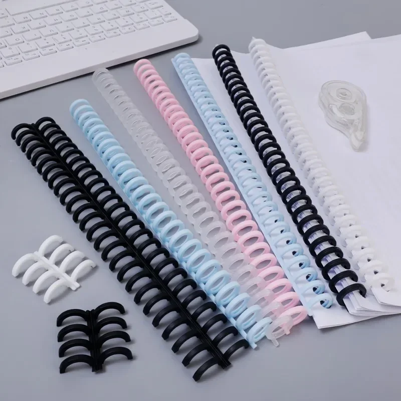 Soft Flexible Loose-leaf Binders Ring Plastic Can Be Cropped Binder Hook for Document Notebook File Making Office Binding Supply