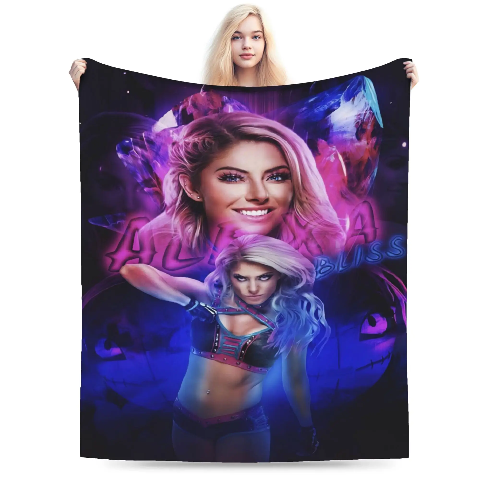 Alexa Bliss wrestler Throw Blanket for Couch  Soft Fuzzy Plush Blanket 50x60 Inches Multi-size Bedspread for All Seasons