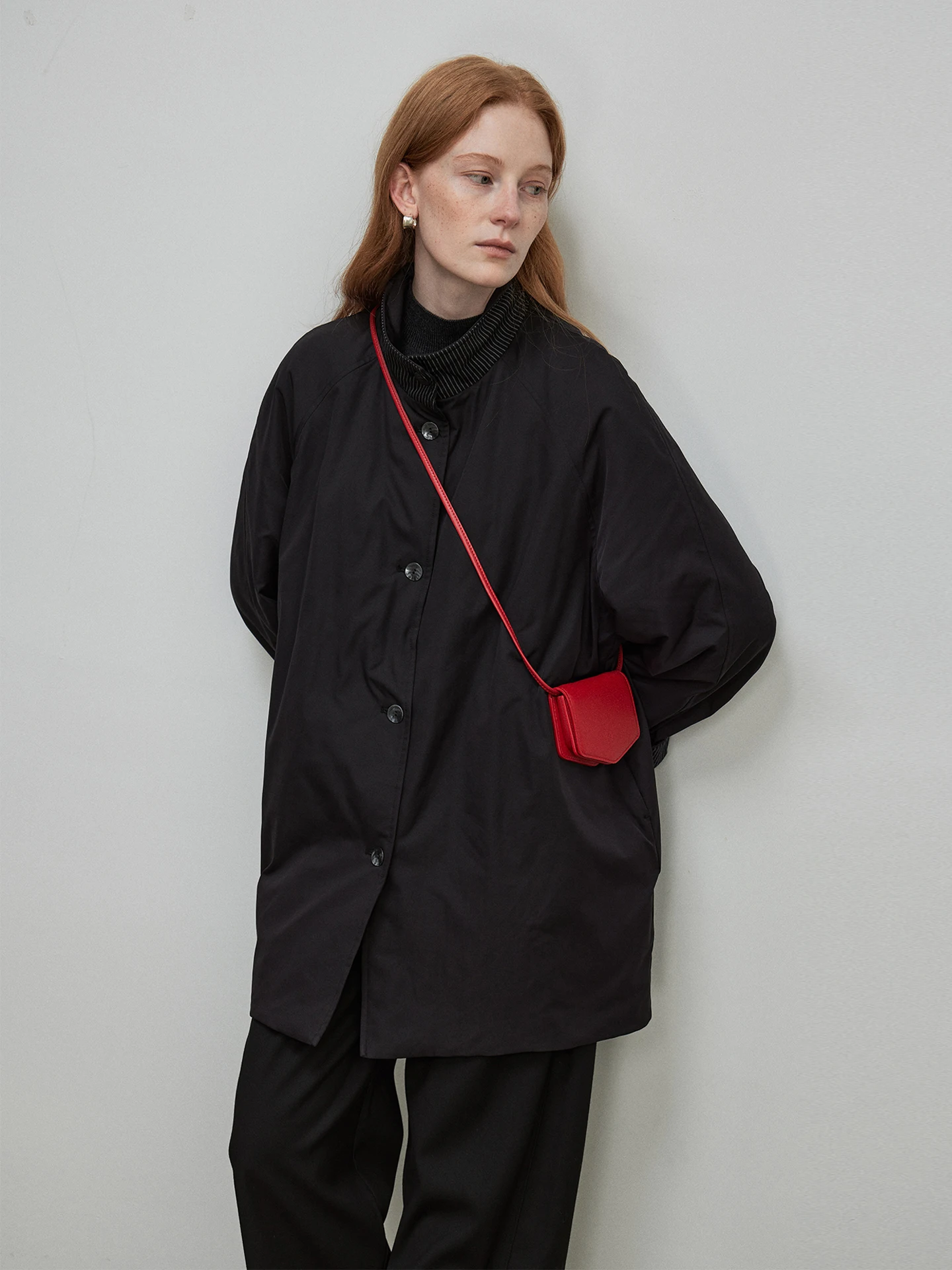 

Утепленная шерстяная куртка с эффектом похудения, с клетчатыми вставками, средней длины, с воротником-стойкой, осенне-зимняя верхняя одежда для женщин