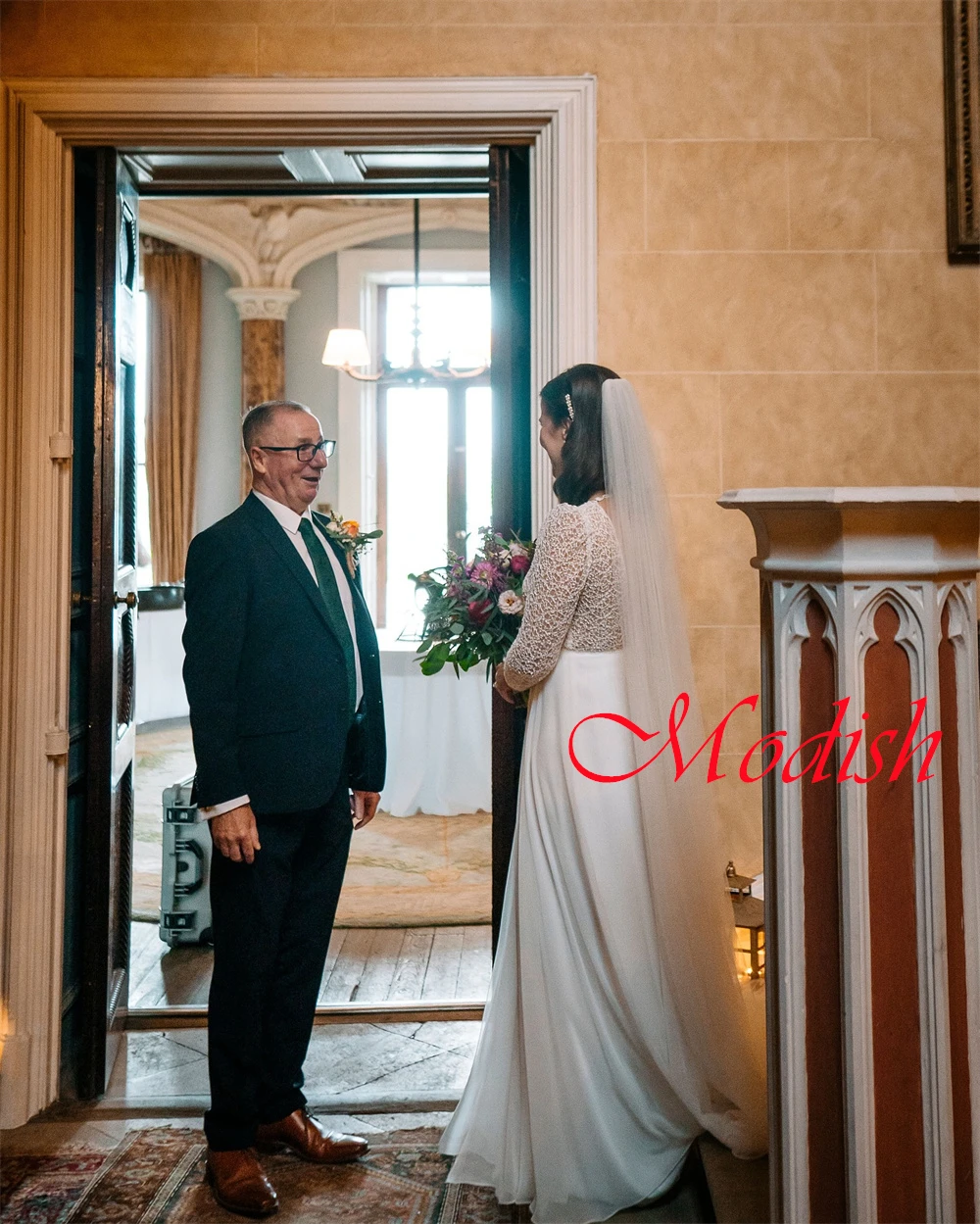 Белое тюлевое свадебное платье высокого качества по индивидуальному заказу, элегантное свадебное платье с v-образным вырезом и рукавами 3/4, с открытой спиной и шлейфом, Vestido De Novia