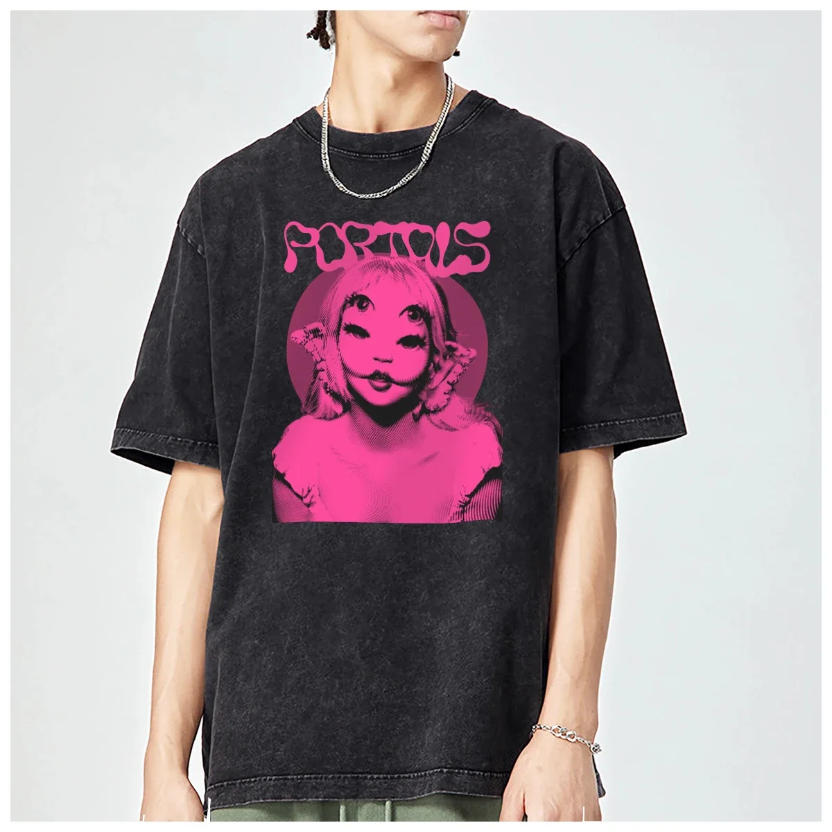 Melanie Martinez Full Zipper hiphop ins Streetwear Oversized t shirt men Women Trendy Fashion Casual Vintage Washed Cotton Tops