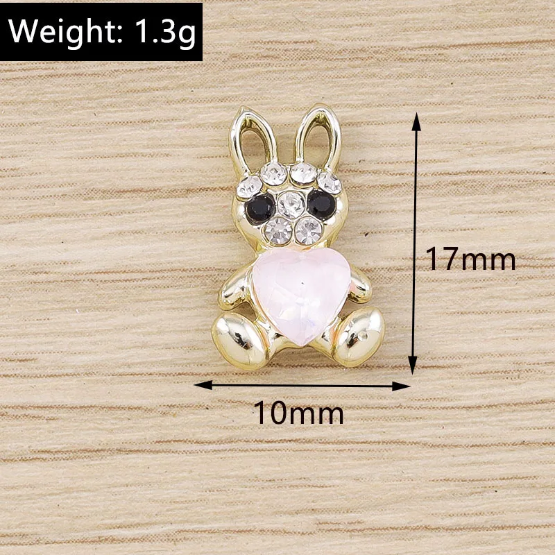 Tusember 10 قطعة 10*17 مللي متر تشيكوسلوفاكيا كريستال الأرنب المعلقات القلب أرنب السحر ل اليدوية قلادة أقراط صنع المجوهرات اكسسوارات