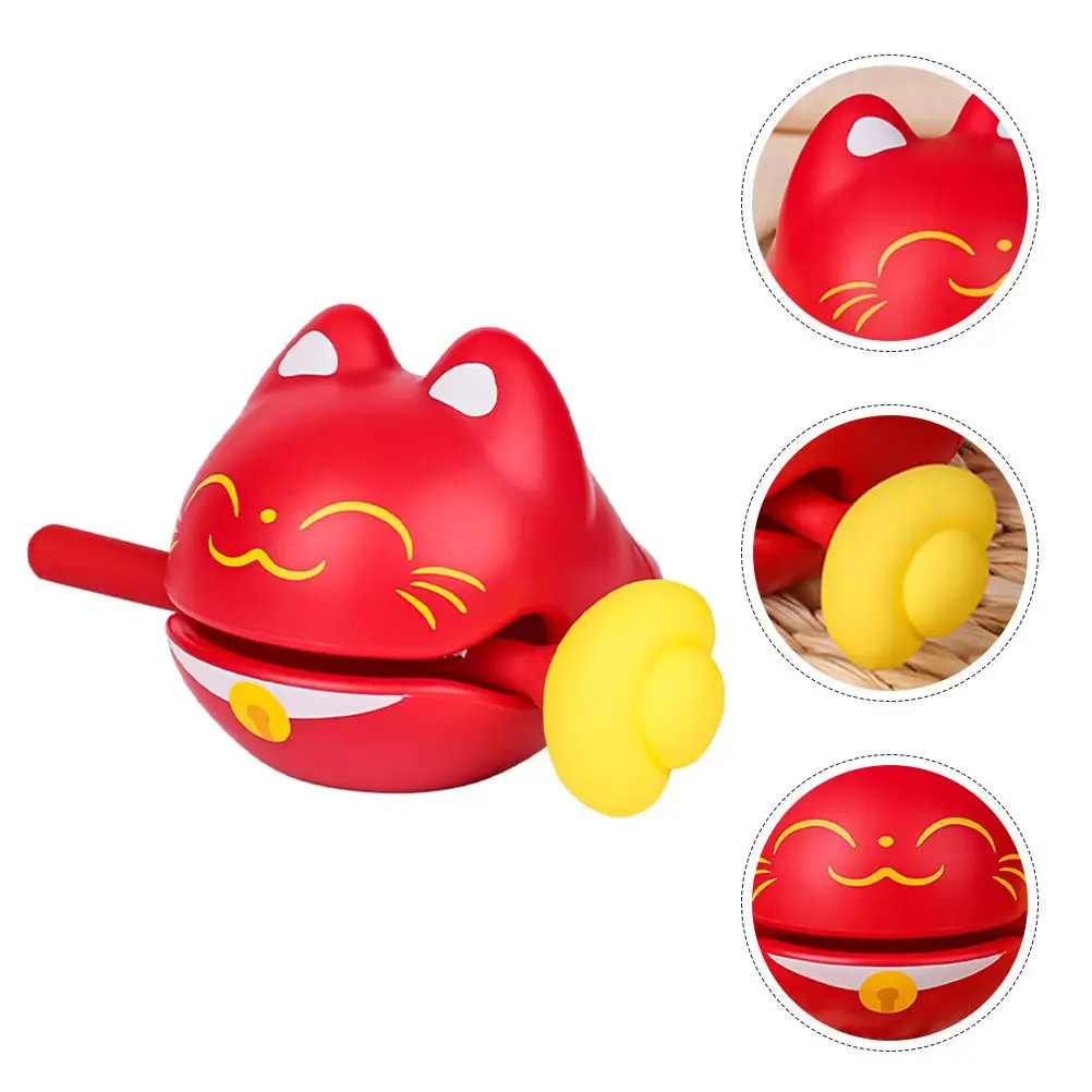 

Wooden Fish Toys Percussion Instrument Cartoon Design Wealth Luck Office Relaxing Plaything ABS Material